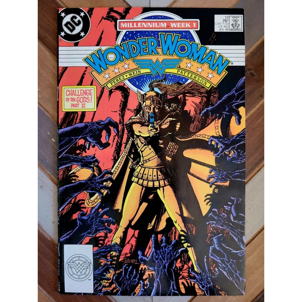 Wonder Woman #12 Millenium Week 1! Battle vs. Gods! George Perez Cover 1988 (FN)
